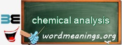 WordMeaning blackboard for chemical analysis